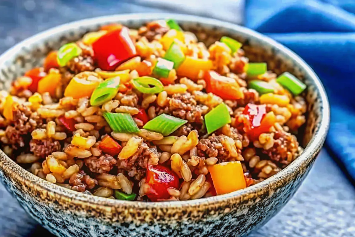 Beef and Pepper Rice Bowl
