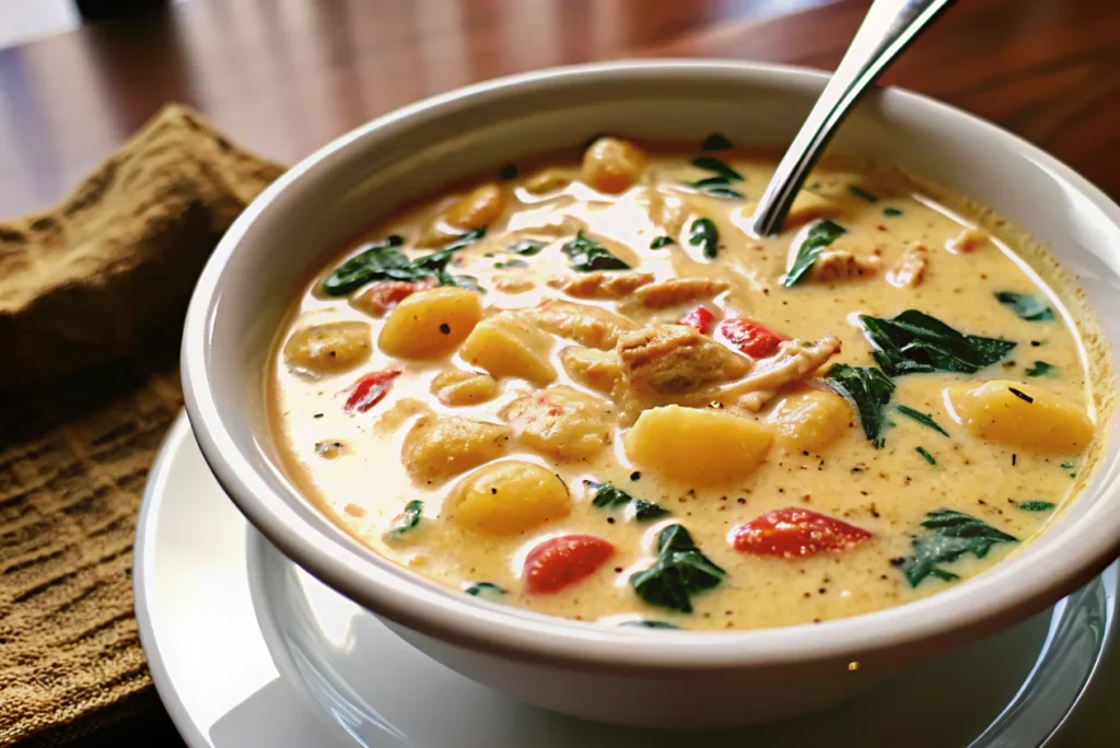 Copycat Olive Garden Chicken Gnocchi Soup