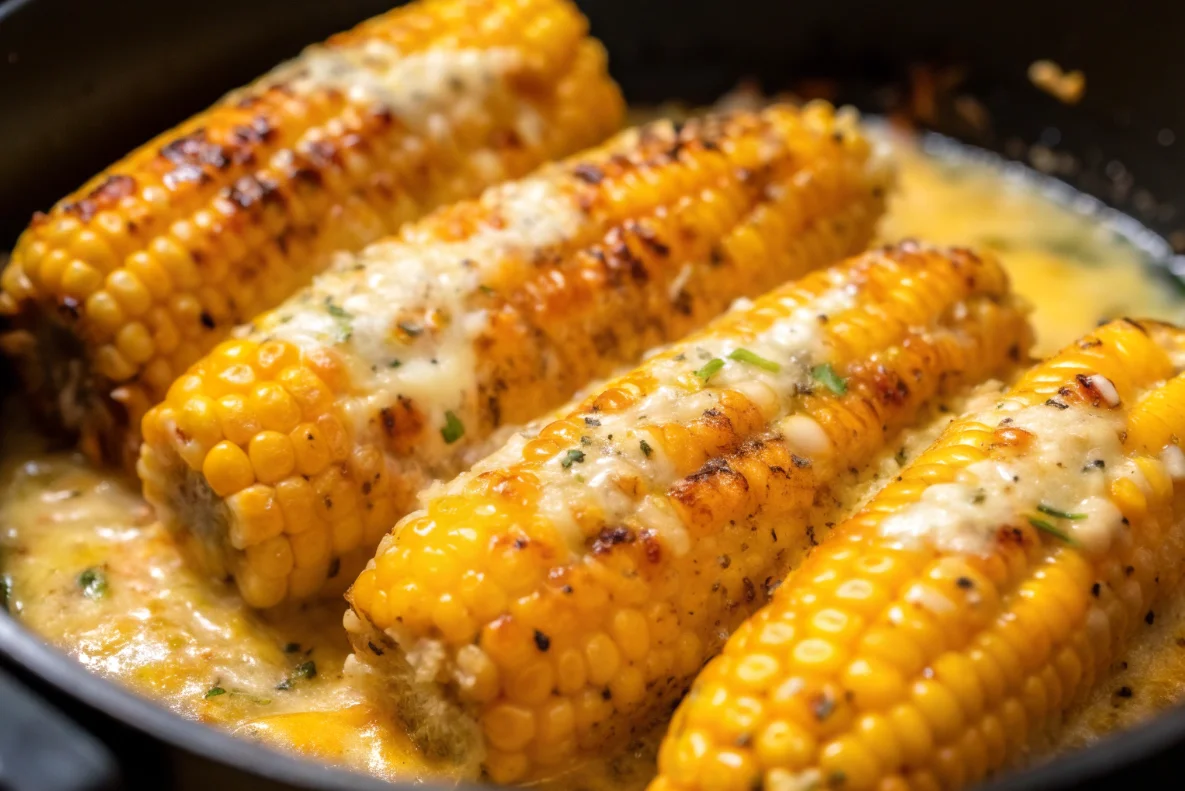 Cheesy Garlic Butter Corn on the Cob