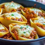 Beef-Stuffed Shells with Creamy Ricotta Filling