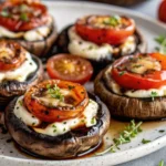 Caprese Stuffed Garlic Butter Portobellos