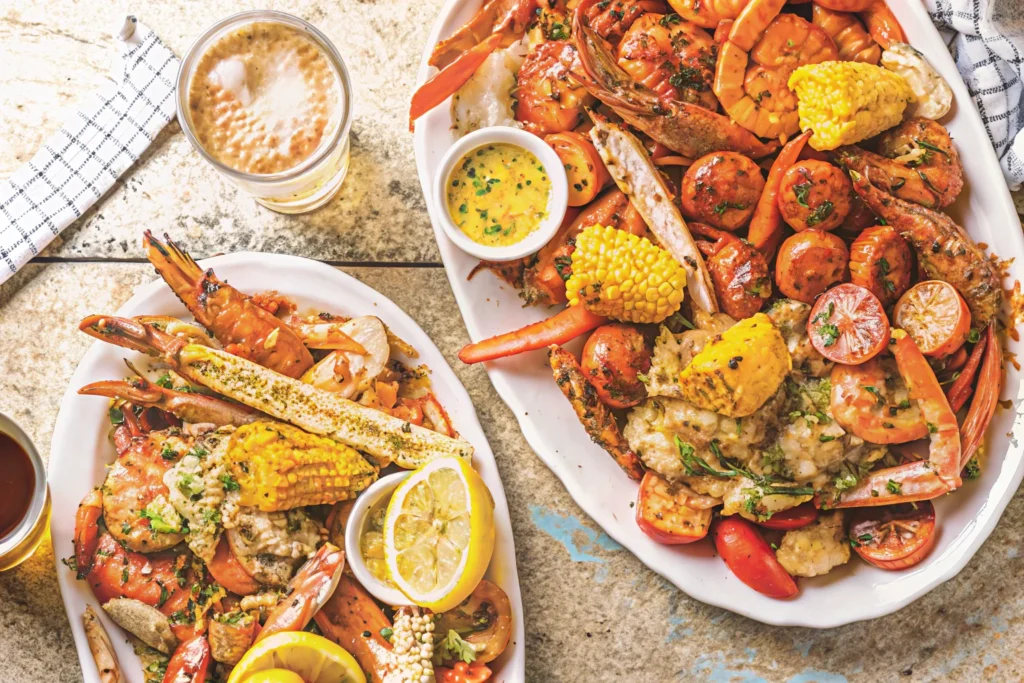 Cajun Seafood Boil with Garlic Butter Sauce Recipe