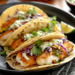 Crispy Fish Tacos with Cilantro Lime Slaw