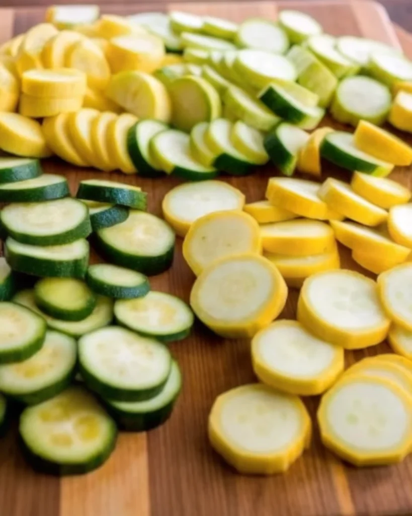 Easy Cheesy Zucchini Bake in a glass casserole dish, featuring golden, melted cheese over sliced zucchini, perfect for easy zucchini recipes and healthy family dinners.