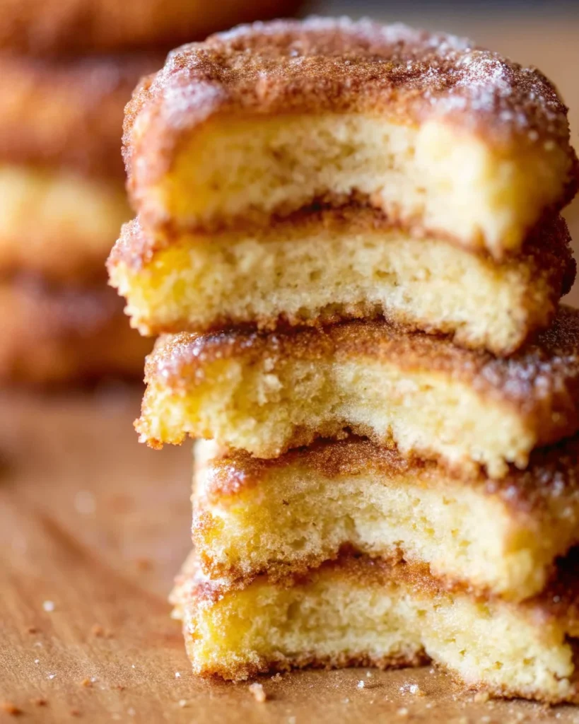 Close-up of classic snickerdoodle cookies coated in cinnamon sugar, showcasing a soft and chewy texture—perfect for cookie recipes and homemade treats.