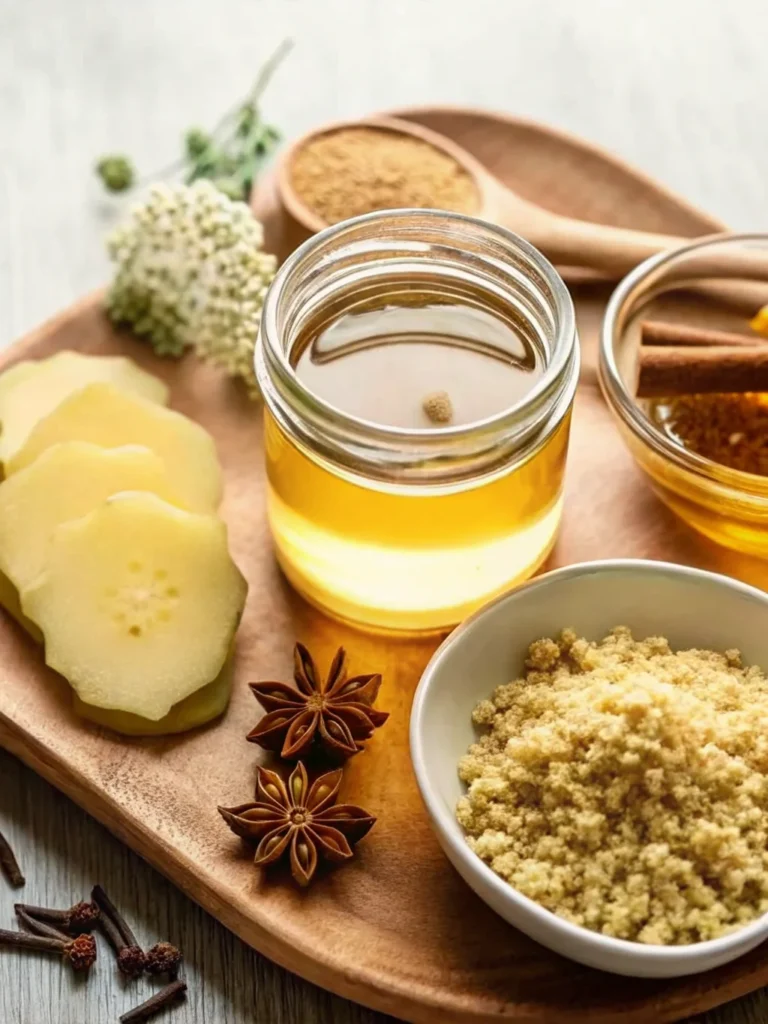 Natural Zepbound weight loss drink with turmeric, ginger, and herbs in a clear glass.