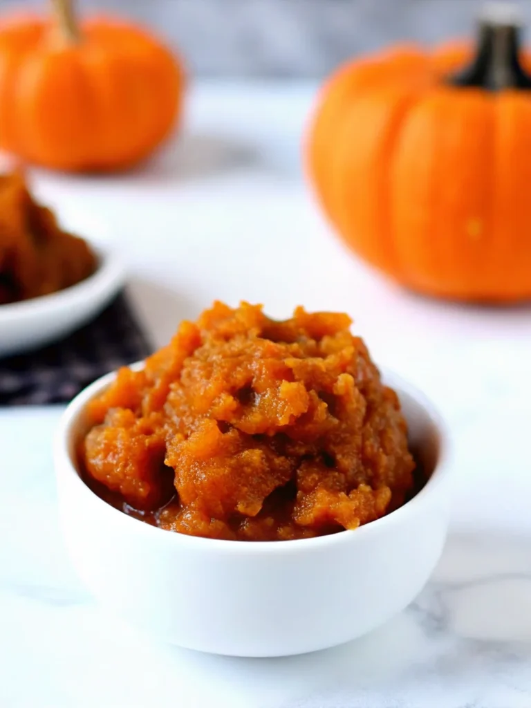 A glass bottle filled with homemade pumpkin spice syrup, surrounded by small pumpkins and kitchen towels, perfect for autumn-inspired recipes.