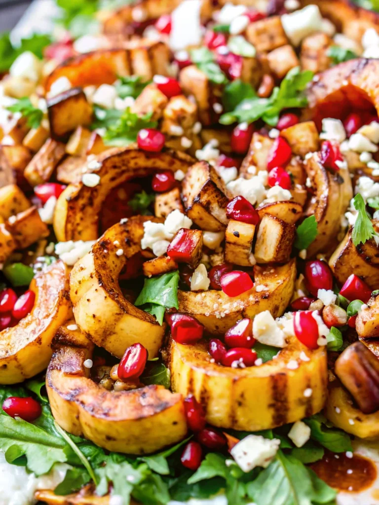 Golden roasted delicata squash rings with caramelized edges on parchment-lined baking sheet, delicata squash recipe
