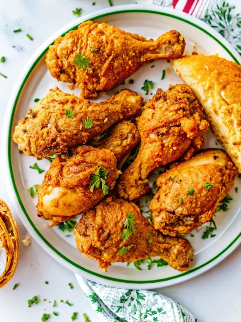 Crispy golden-brown chicken drumsticks air frye arranged in air fryer basket with perfectly seasoned skin and juicy interior visible