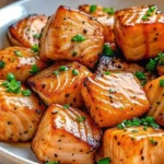 Crispy panko-crusted salmon bites served over jasmine rice with purple cabbage, avocado, and carrots, drizzled with creamy bang bang sauce and garnished with sesame seeds and cilantro