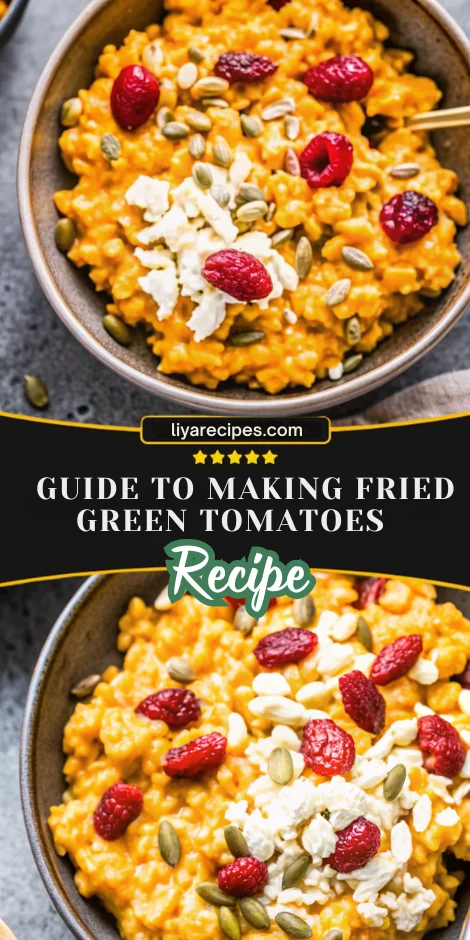 Creamy baked pumpkin risotto with goat cheese, cranberries, and pumpkin seeds in elegant white bowl, garnished with fresh sage