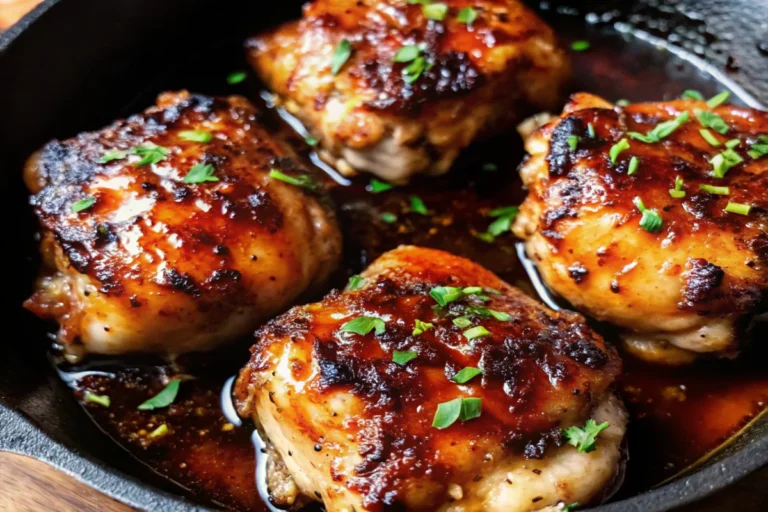 One-Pan Honey Garlic Chicken Thighs – 15 Minute Prep!