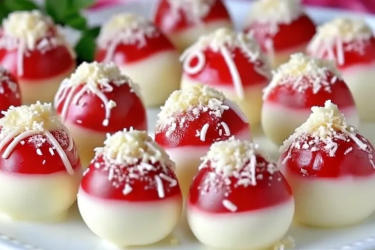 Easy White Chocolate Strawberry Cheesecake Bites Recipe | No-Bake Dessert