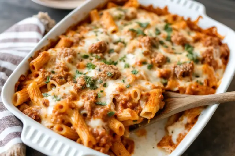Healthy Dump and Bake Casseroles: Creamy Chicken Parmesan Pasta Ready in 50 Minutes