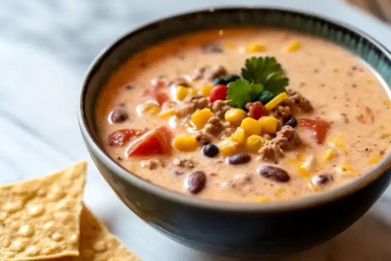 Easy Creamy Cowboy Soup: Hearty Ground Beef Soup Recipe