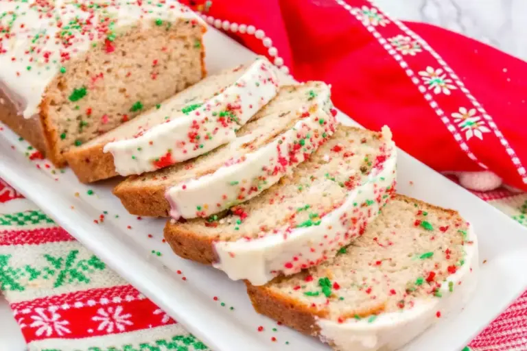 Easy Christmas Bread Recipe: Festive Sprinkles & Vanilla Icing (90 Minutes)