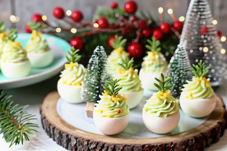 Healthy Twist: Avocado Deviled Egg Christmas Trees Recipe