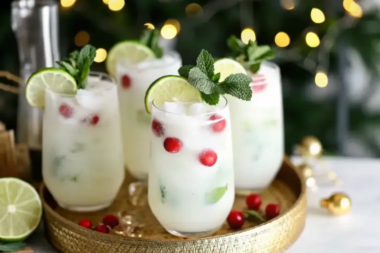 Easy White Christmas Mojitos: Festive Christmas Cocktails Recipes for Holiday Cheer