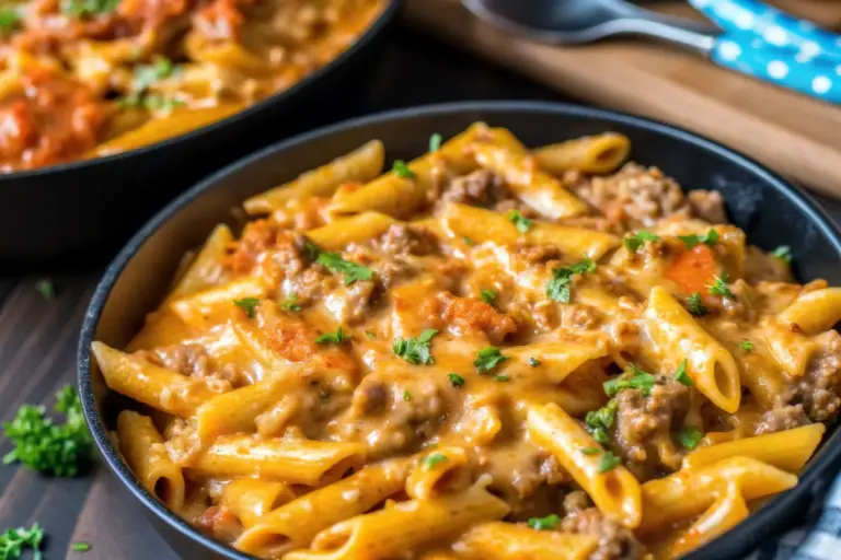 Easy Ground Beef Recipes: Cozy Creamy Pasta for Busy Nights