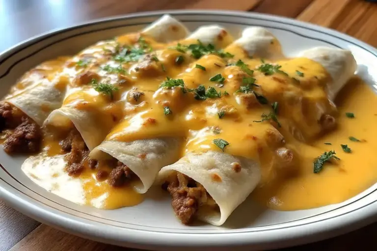 Simple Breakfast Enchiladas with Sausage Gravy Made