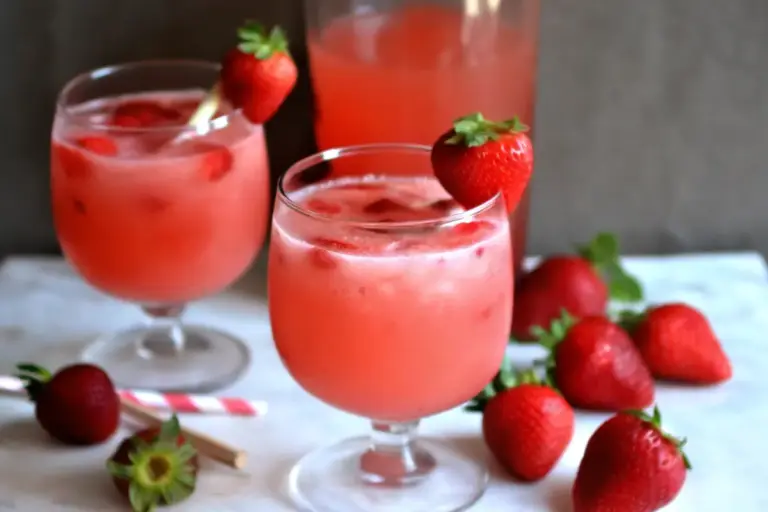 Easy Strawberry Citrus Non Alcoholic Valentine’s Day Drink