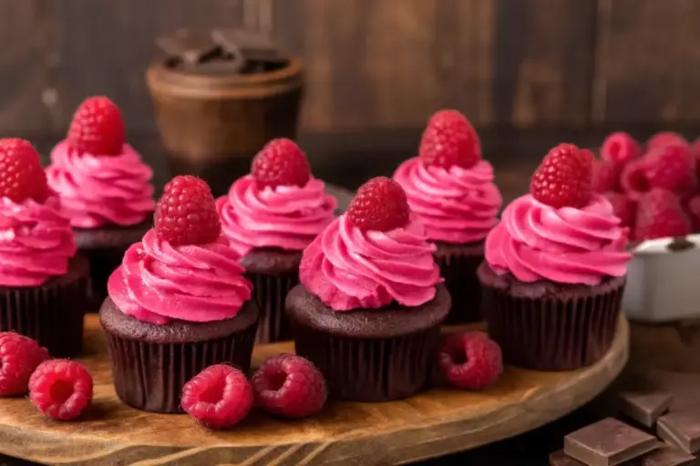 Simple Chocolate Raspberry Cupcakes Recipe