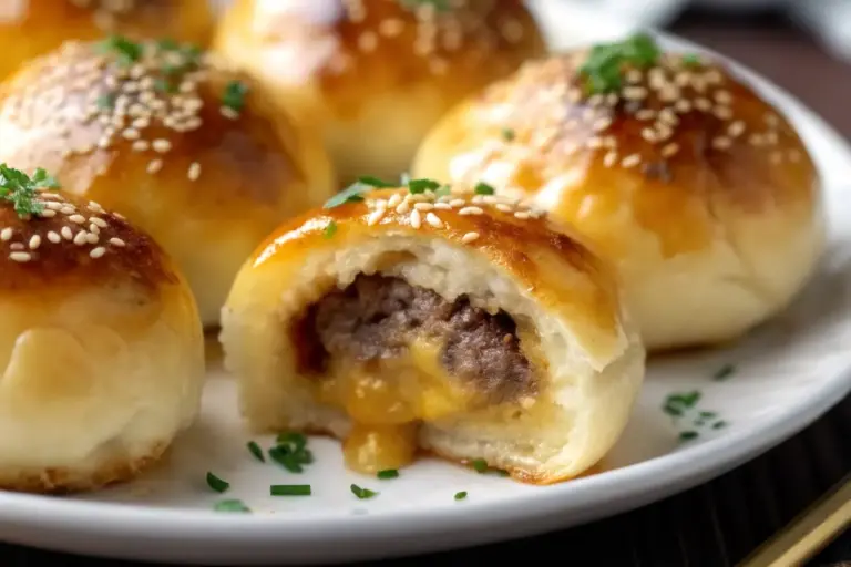 Easy Garlic Parmesan Cheeseburger Bombs Recipe
