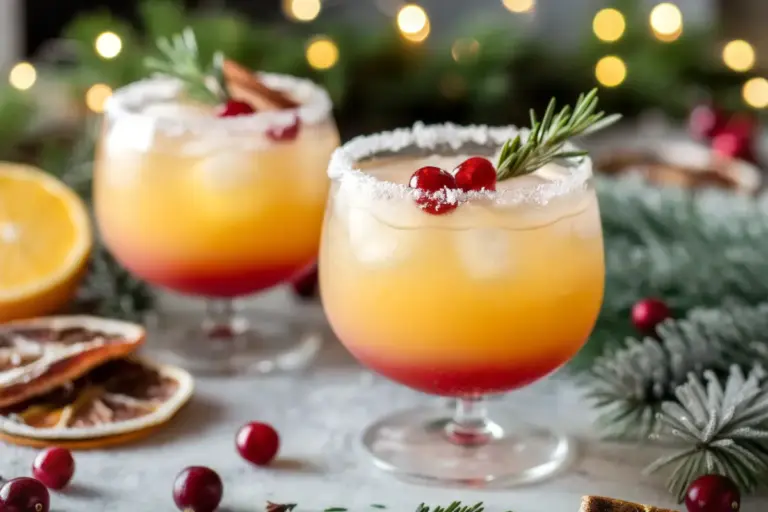 Easy Christmas Margarita with Pomegranate & Cinnamon Twist