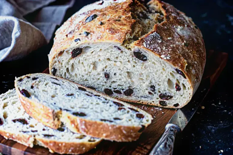 Easy Mediterranean Black Olive Bread