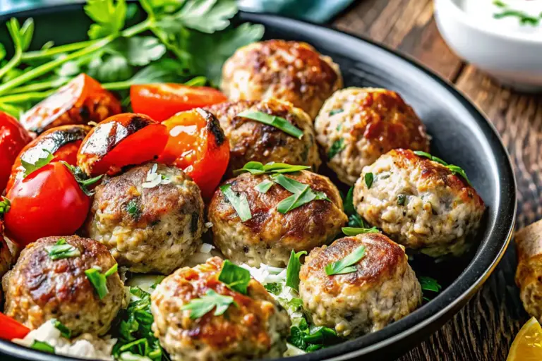 Easy Mediterranean Meatballs & Tzatziki Chicken