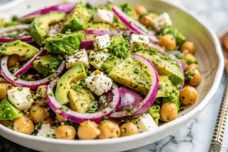 Quick Mediterranean Chickpea Feta Salad
