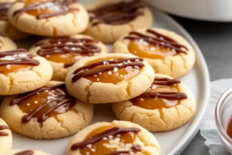 Easy Twix Thumbprint Cookies Recipe