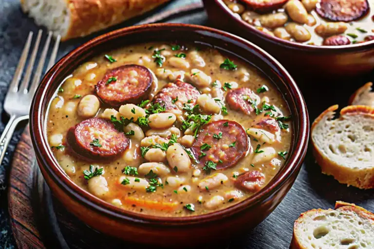 Simple Creamy Bean Soup Kielbasa Recipe