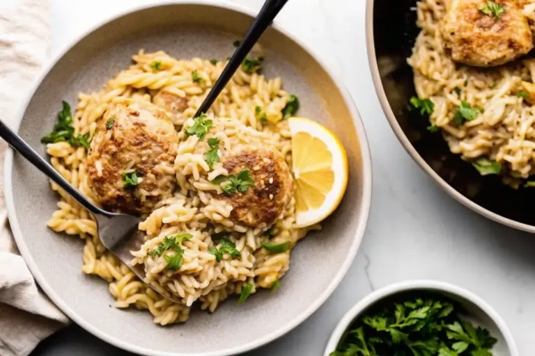 Easy Mediterranean One Pot Lemon Chicken Orzo