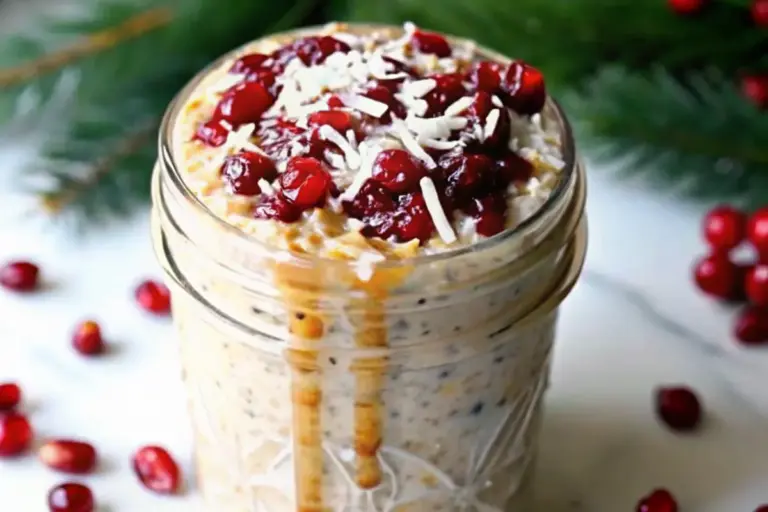 Easy Coconut Cranberry Overnight Oats Recipe
