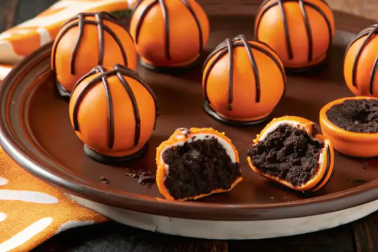 Easy OREO Cookie Ball Basketballs Recipe