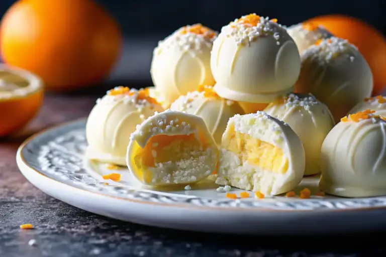 Easy White Chocolate Orange Creamsicle Truffles