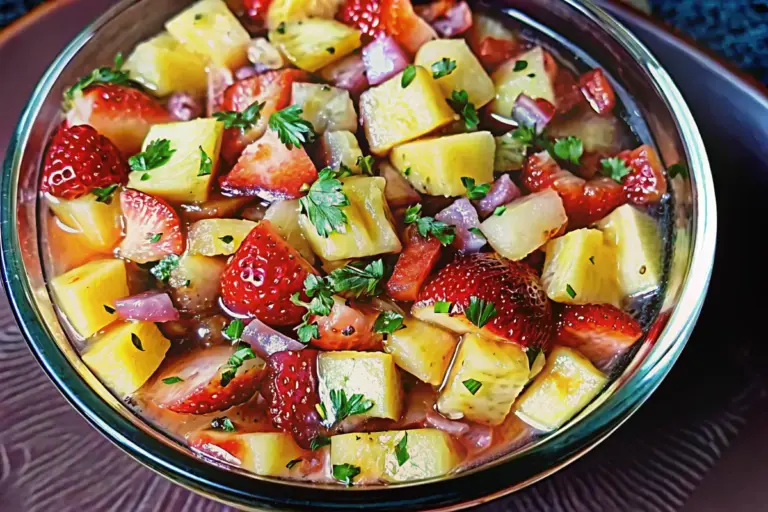 Easy Fresh & Vibrant Strawberry Pineapple Salsa