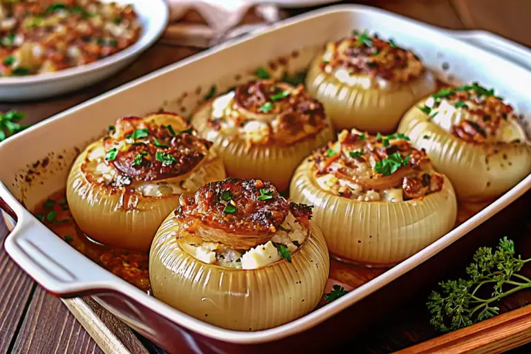 Homemade Greek Stuffed Onions Recipe