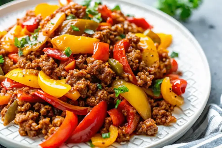 Simple Ground Turkey and Peppers Recipe