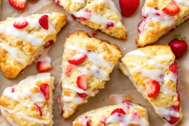 Homemade Strawberries and Cream Scones