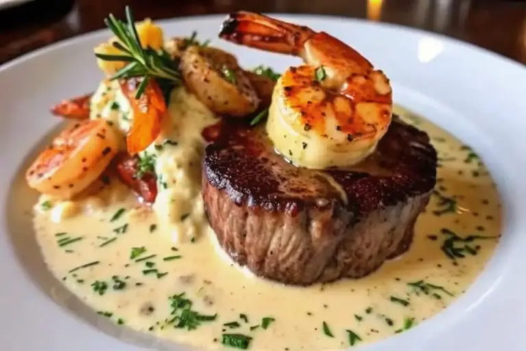 Best Surf and Turf with Creamy Garlic Sauce Recipe