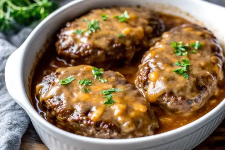 Easy Amish Hamburger Steak Bake Recipe