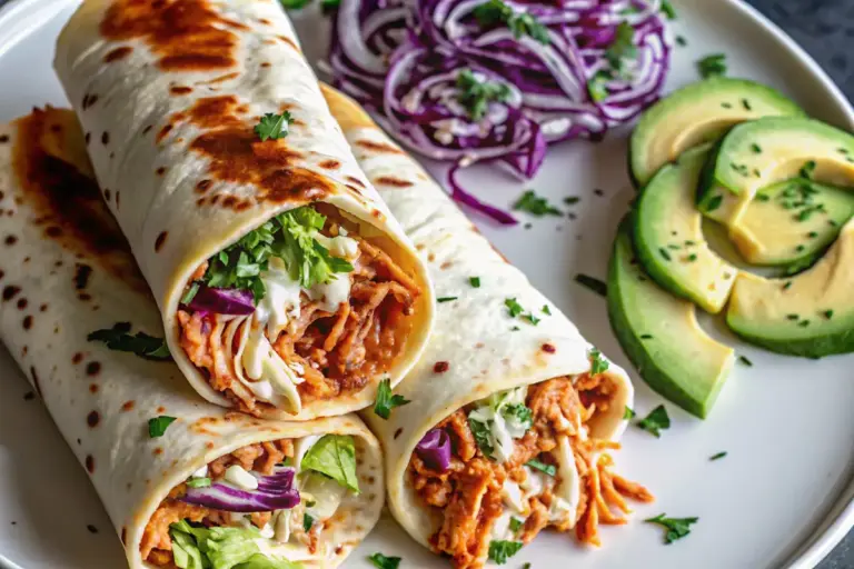 Simple BBQ Chicken Coleslaw Wraps Recipe
