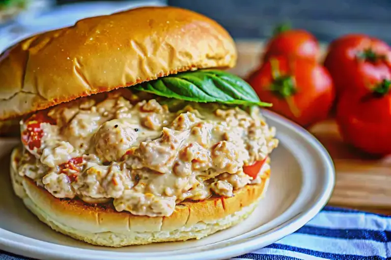 Homemade Chicken Alfredo Sloppy Joes  Recipe