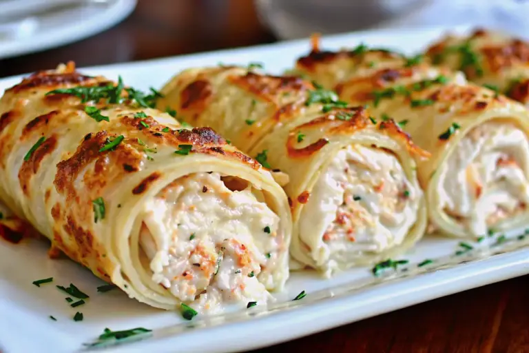 Easy Chicken Alfredo Lasagna Rolls Recipe