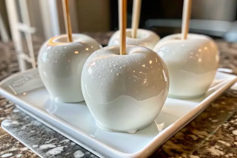 Quick White Sparkle Candy Apples Recipe