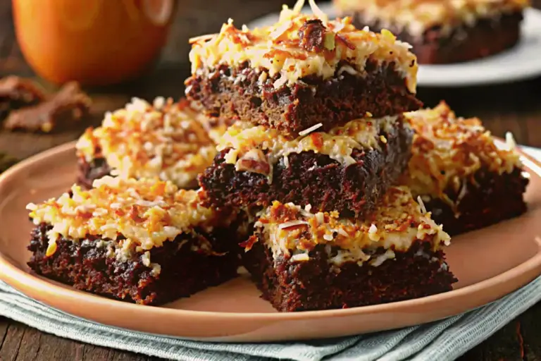 Best Fudgy German Chocolate Brownies with Pecans
