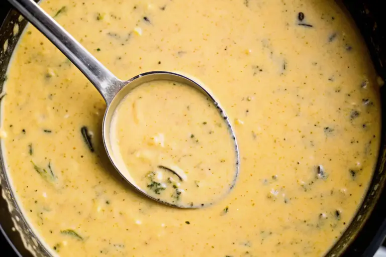 Easy Slow Cooker Broccoli Cheese Soup Recipe