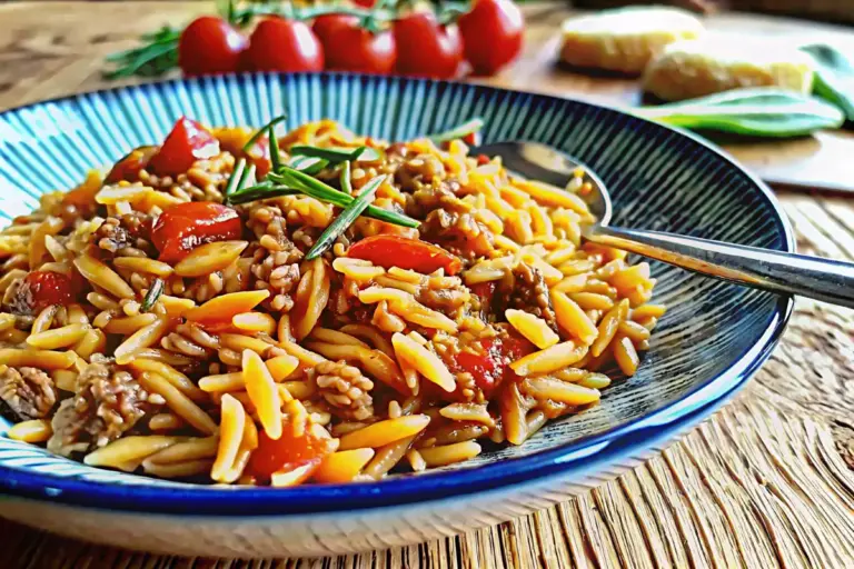 Healthy Ground Beef Orzo Recipe